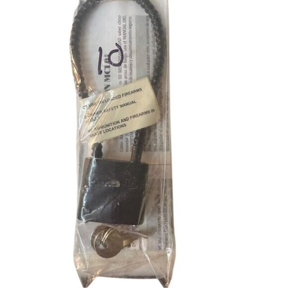 Mason Micol Gun Cable Lock With Key New Secure Firearm Safety Lock Black - Picture 1 of 4